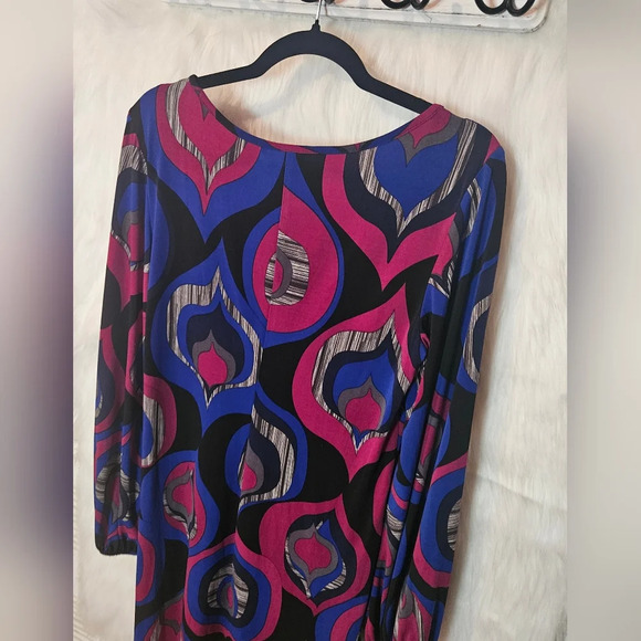 Bisou Bisou Rare Retro Print Frock Dress (NWOT) - Picture 4 of 6